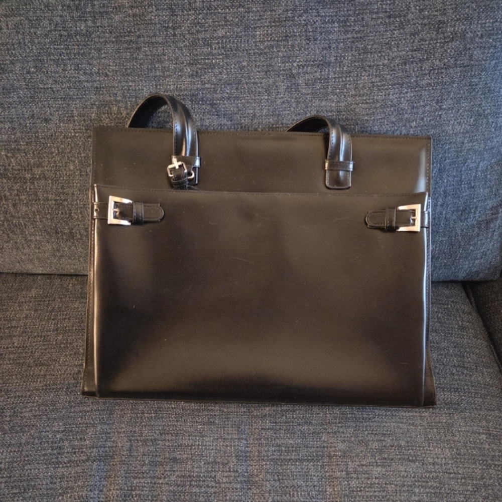 Franklin Covey Genuine Leather Computer Tote